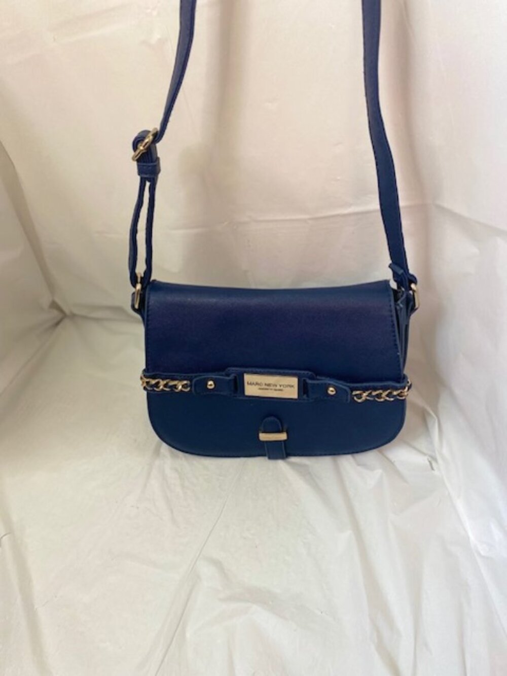 Marc New York Andrew Marc Navy Crossbody Chain Detail Bag/Purse